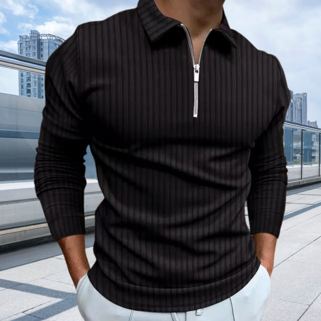 Matthias – Polo de Bărbați cu Mâneci Lungi și Dungi