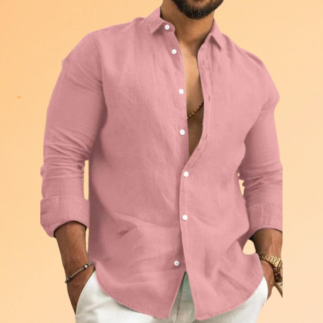 Thomas | Cămașă de vară din bumbac cu guler italian