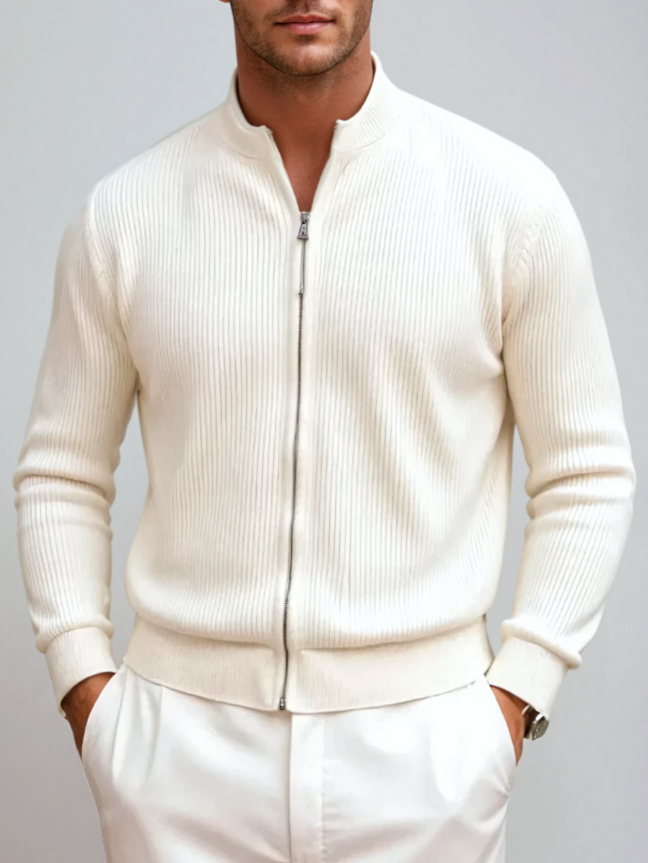 Grand Arbre – Vestă Tricotată Bărbați cu Fermoar, Confort și Stil