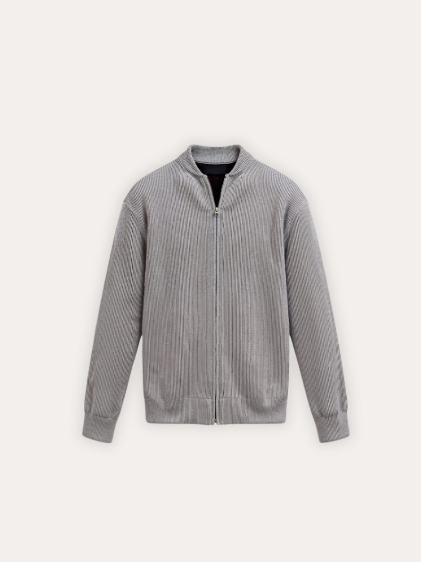 Grand Arbre – Vestă Tricotată Bărbați cu Fermoar, Confort și Stil