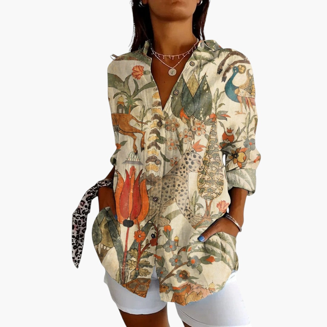Rosa – Bluză de Damă Elegantă cu Imprimeu Floral