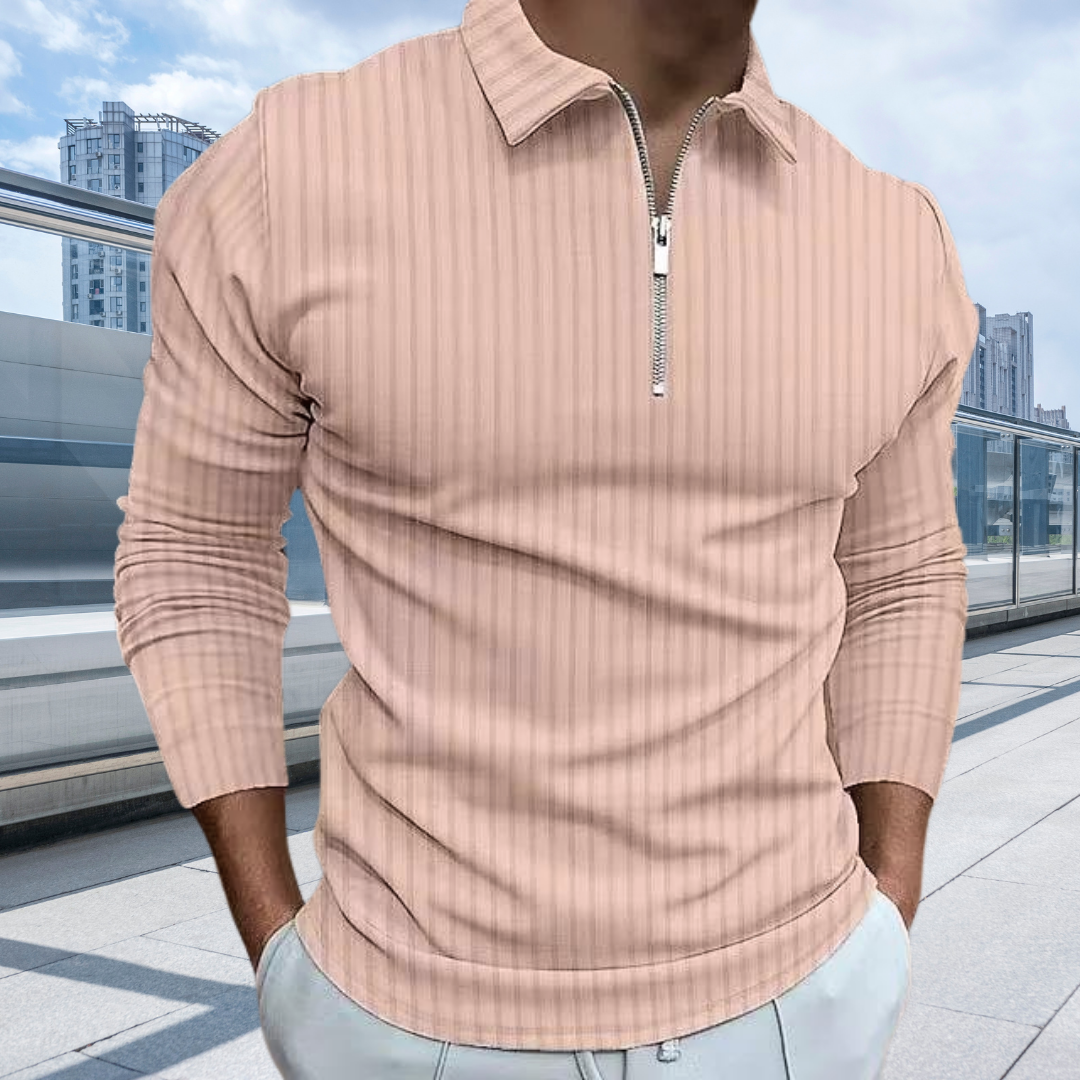 Matthias – Polo de Bărbați cu Mâneci Lungi și Dungi