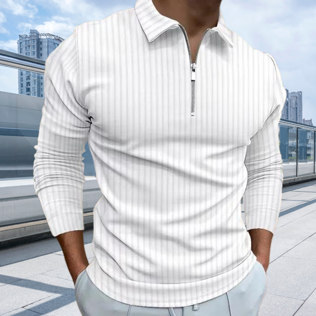 Matthias – Polo de Bărbați cu Mâneci Lungi și Dungi