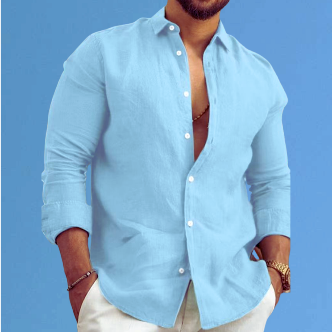 Thomas | Cămașă de vară din bumbac cu guler italian