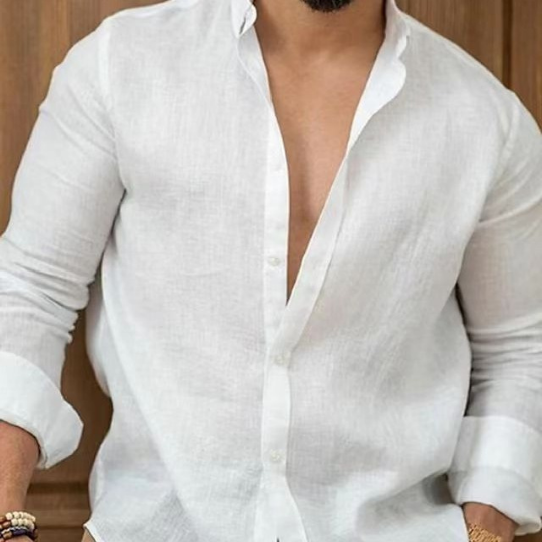 Thomas | Cămașă de vară din bumbac cu guler italian