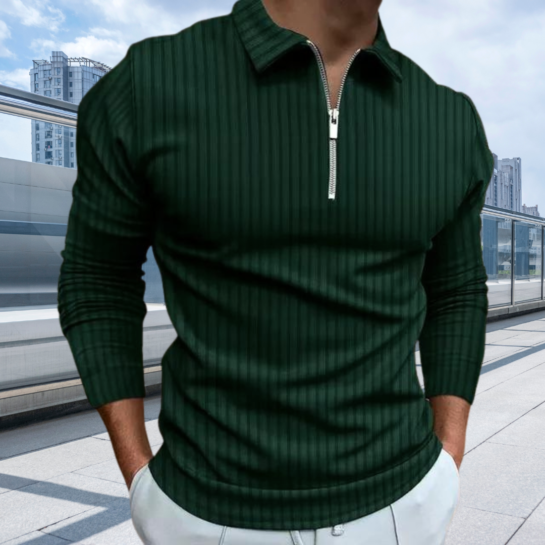 Matthias – Polo de Bărbați cu Mâneci Lungi și Dungi