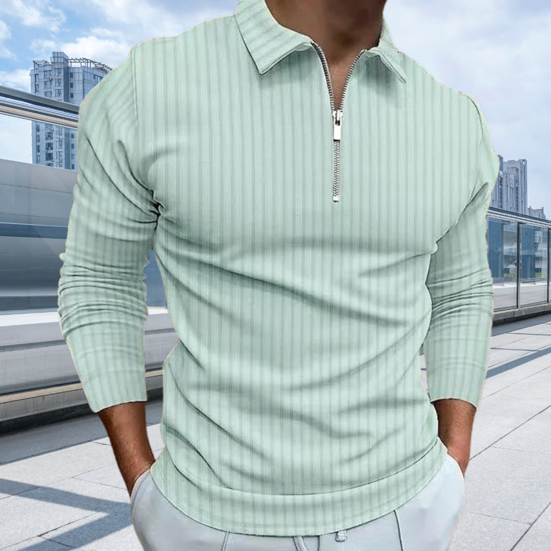 Matthias – Polo de Bărbați cu Mâneci Lungi și Dungi