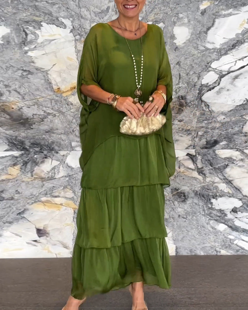 Morgan – Rochie Maxi de Damă Elegantă Stratificată