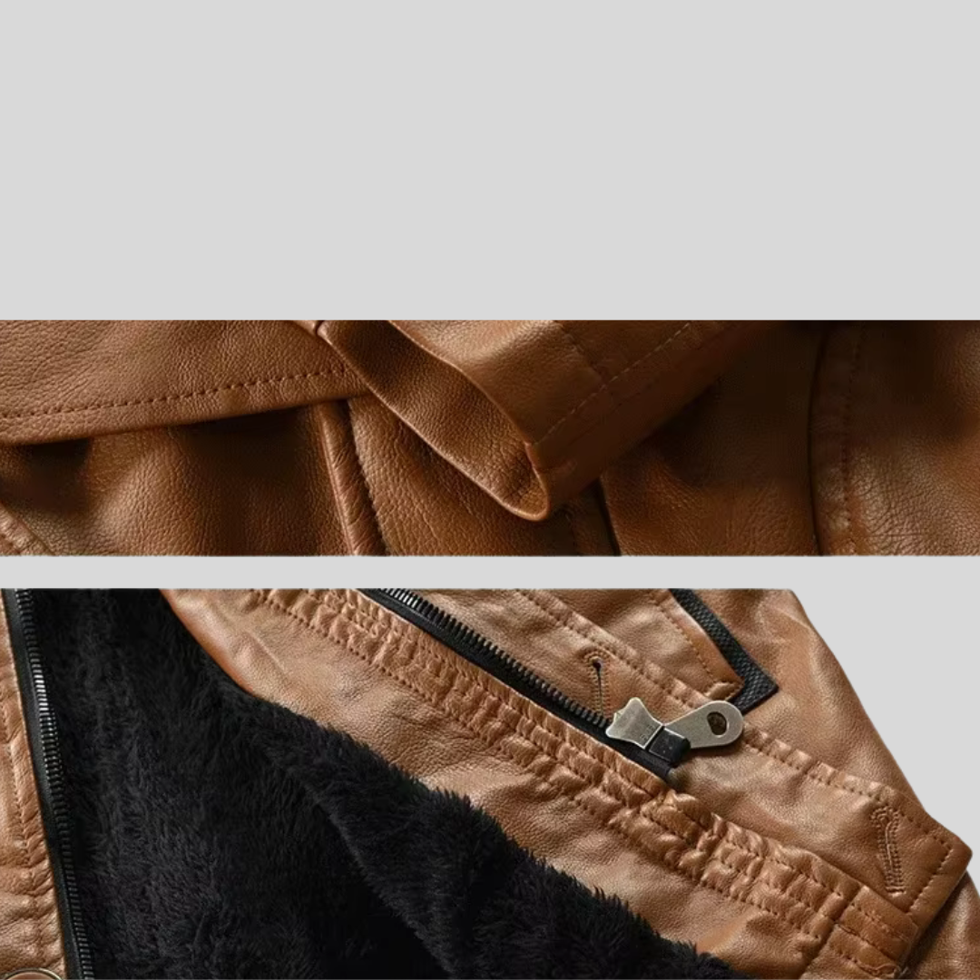 Flint – Jachetă de Bărbați din Piele Naturală Elegantă