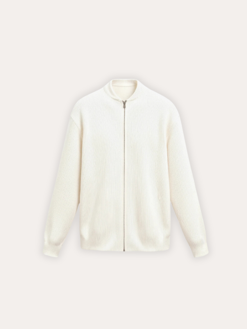 Grand Arbre – Vestă Tricotată Bărbați cu Fermoar, Confort și Stil