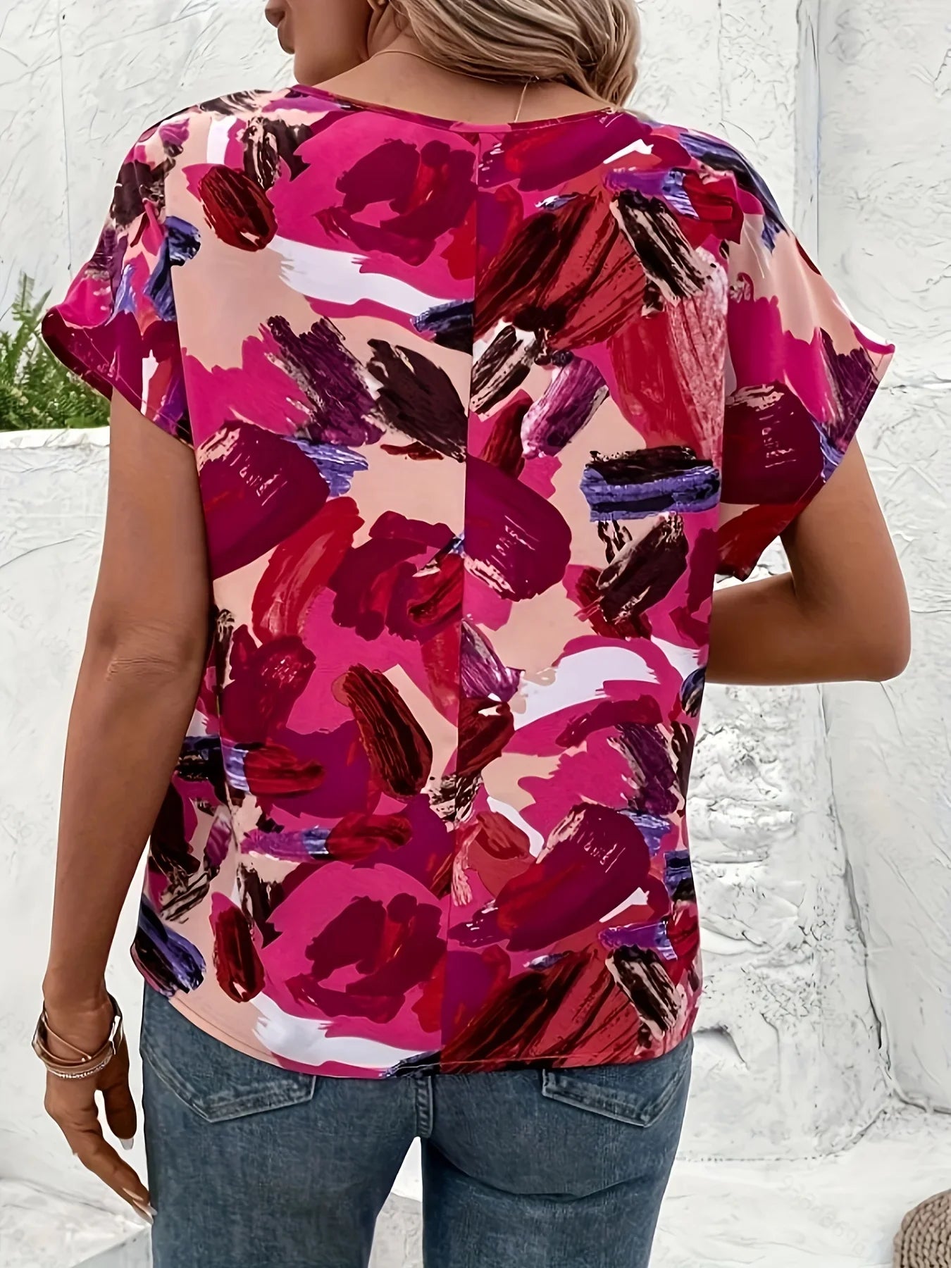 Trudy – Bluză de Damă Elegantă cu Imprimeu Colorat