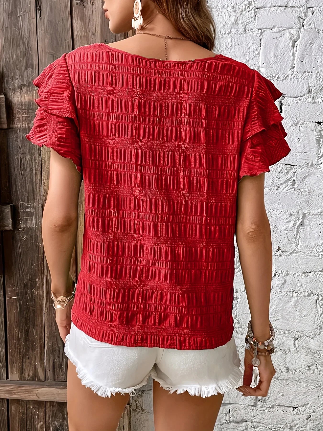 Charmaine | Bluză lejeră cu volane vesele