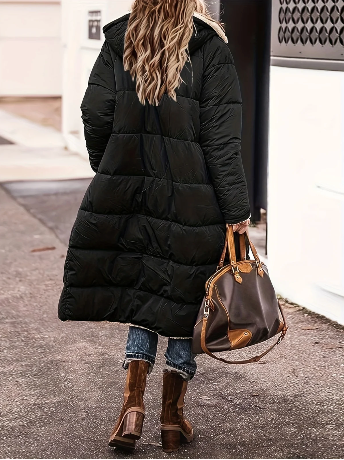 Arana – Parka de Damă Dublă cu Căptușeală Sherpa și Stil Matlasat