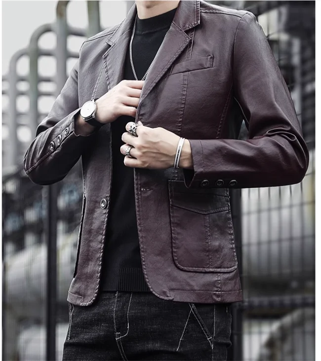 Rasmus™ Urban – Blazer Slim-Fit din Piele Ecologică (mai multe culori)