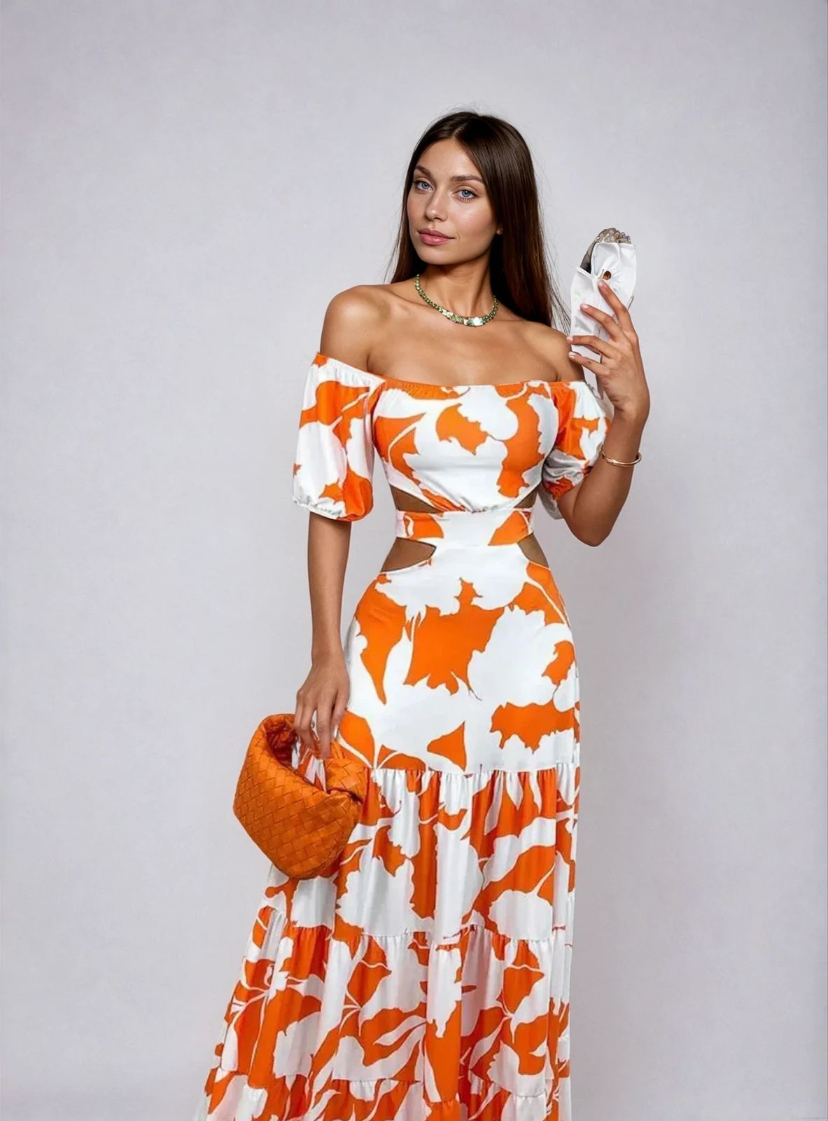 Stella | Rochie Lungă, Ajustată, Fabricată Manual