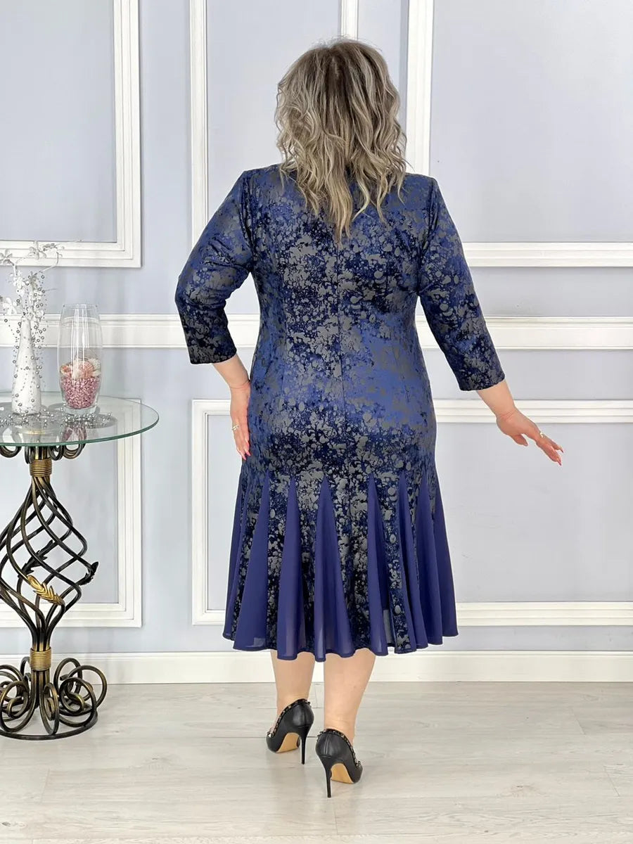 Marie – Rochie de Damă Midi Elegantă cu Croială Clasică