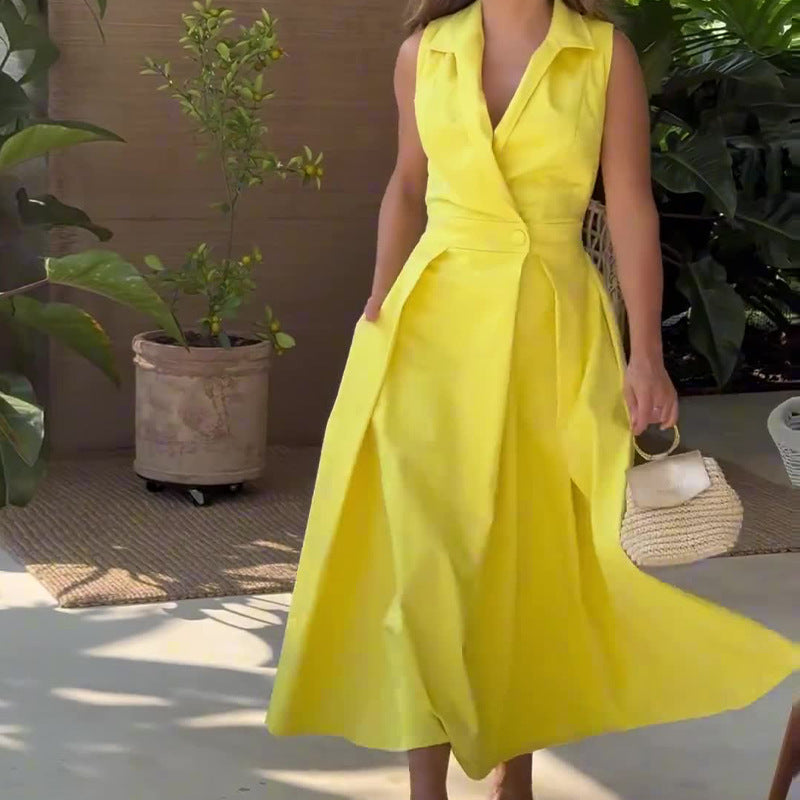 Amancia | Rochie Midi cu Decolteu în Formă de V