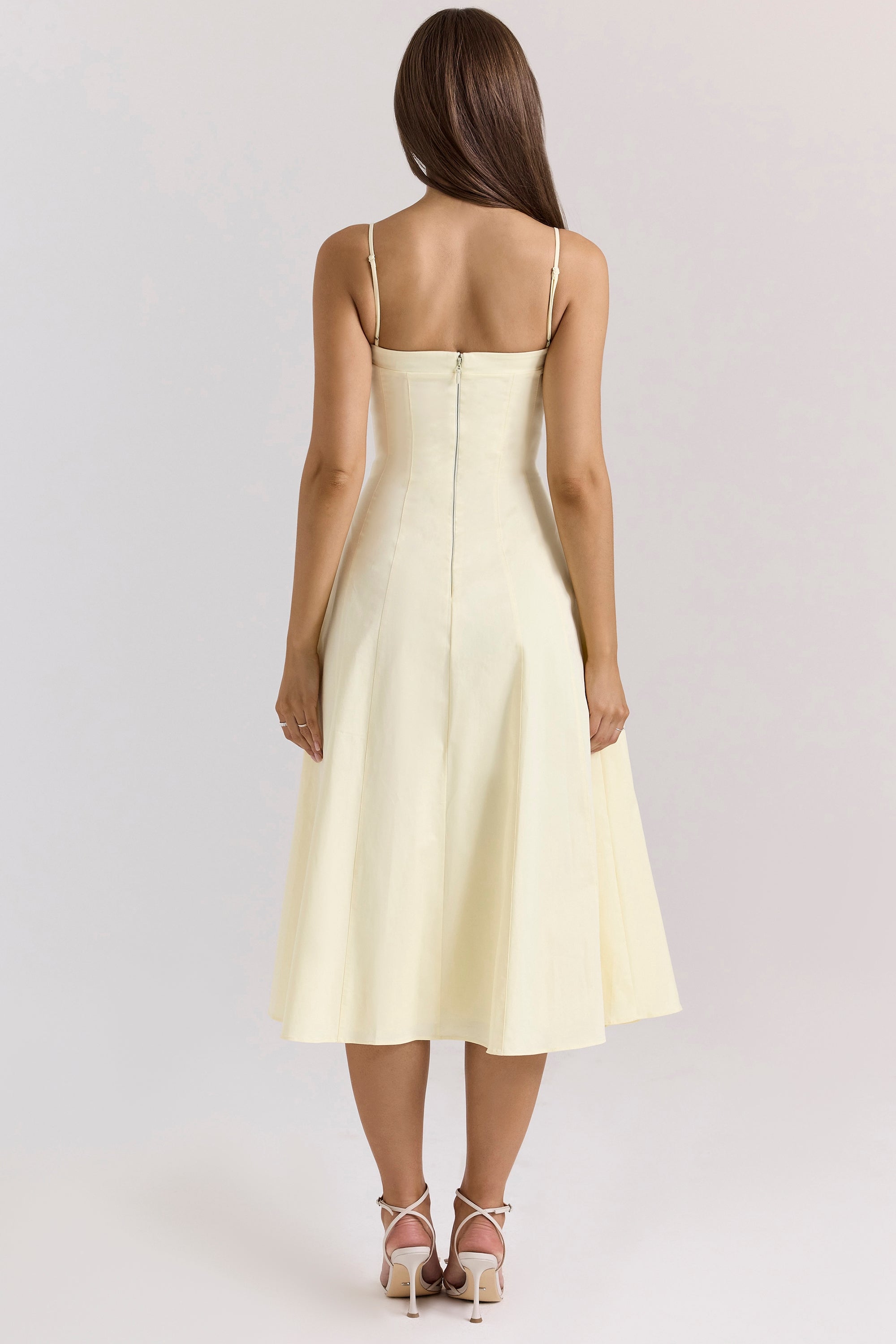 Dolly – Rochie de Damă Midi A-Line din Bumbac Elegantă